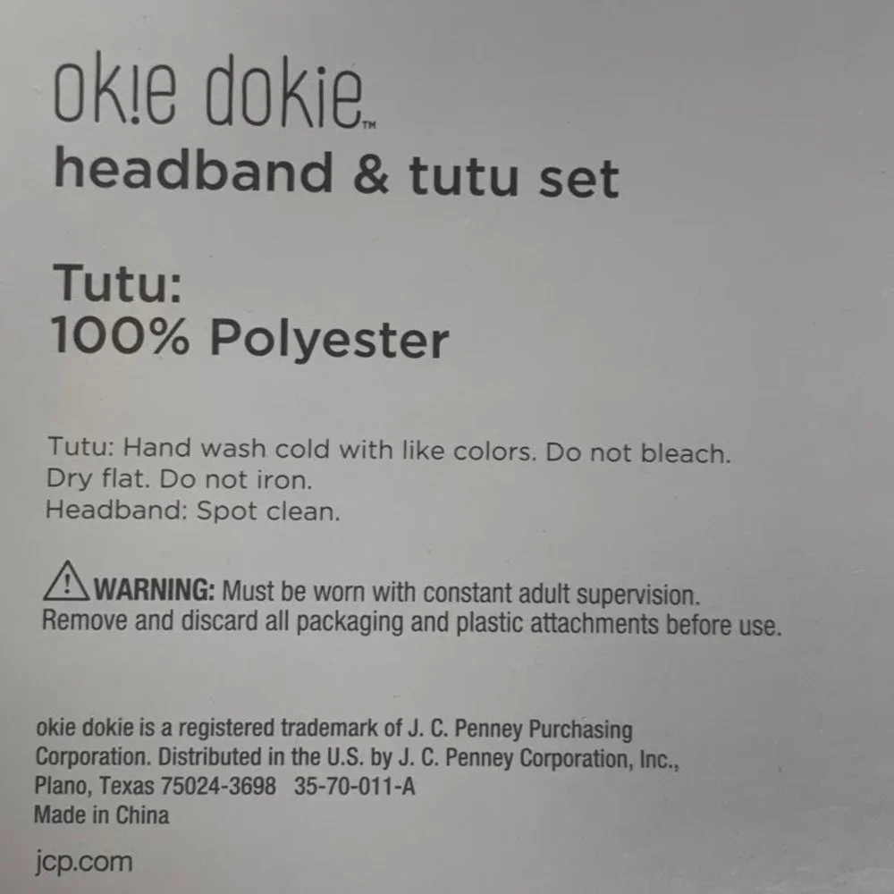 Okie‎ Dokie tutu and headband set